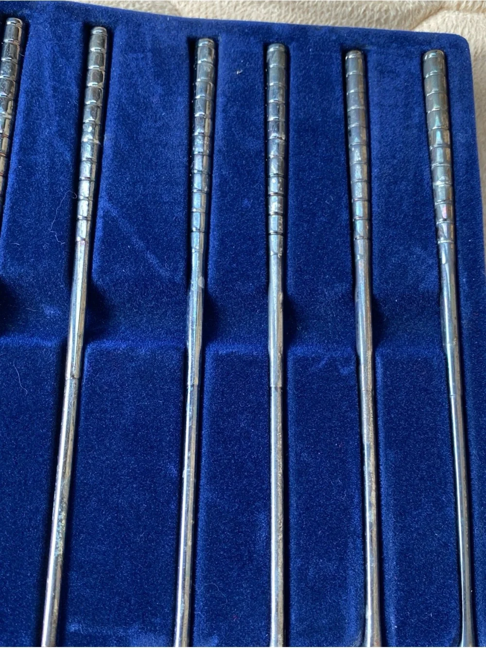 Silverplated Golf Stir Cocktail Sticks Set of 6 VTG International Silver Co.